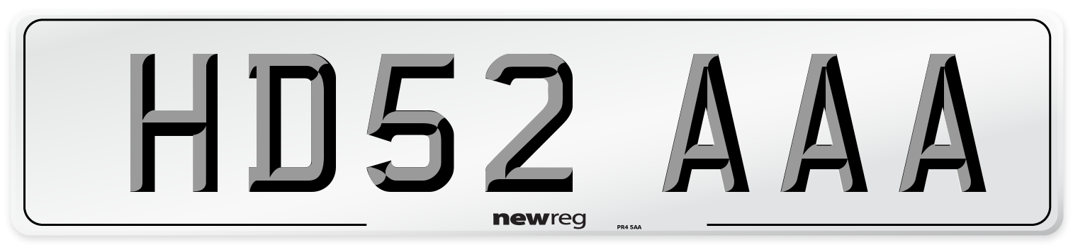HD52 AAA Number Plate from New Reg